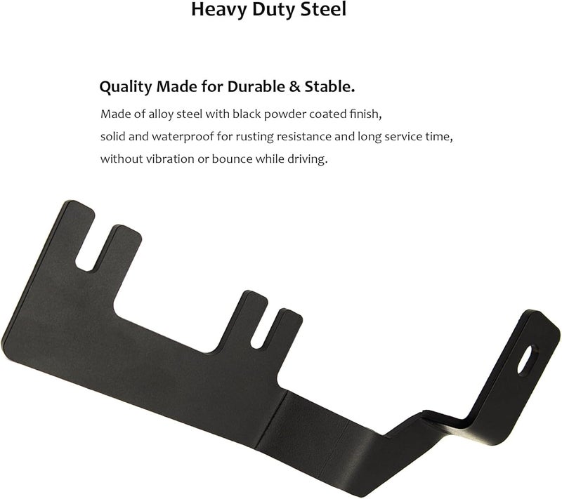 DarSeity Low Profile Mount Hood Hinges Ditch Light Brackets for Chevy Colorado 2015-2022 for GMC Canyon 2015-2021, for Auxiliary Off-Road Lighting - Image 4